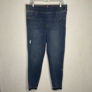 Spanx‎ High Rise Distressed Stretch Dark Wash Ankle Skinny Jeans Women 1X China
